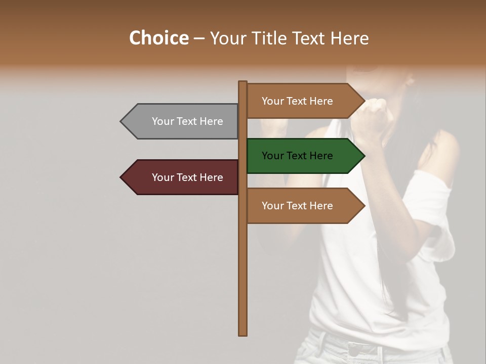 Celebrating Girl Background PowerPoint Template