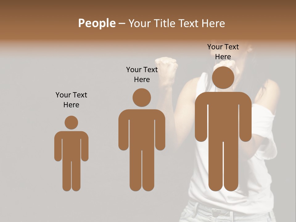 Celebrating Girl Background PowerPoint Template