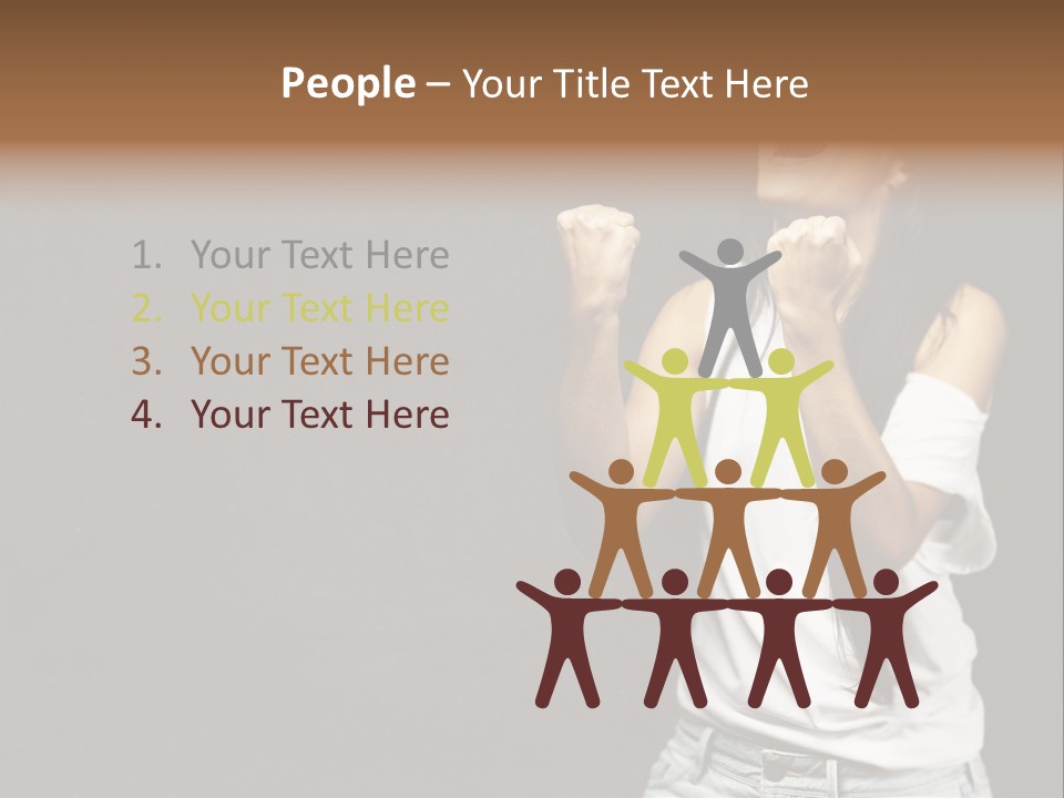 Celebrating Girl Background PowerPoint Template