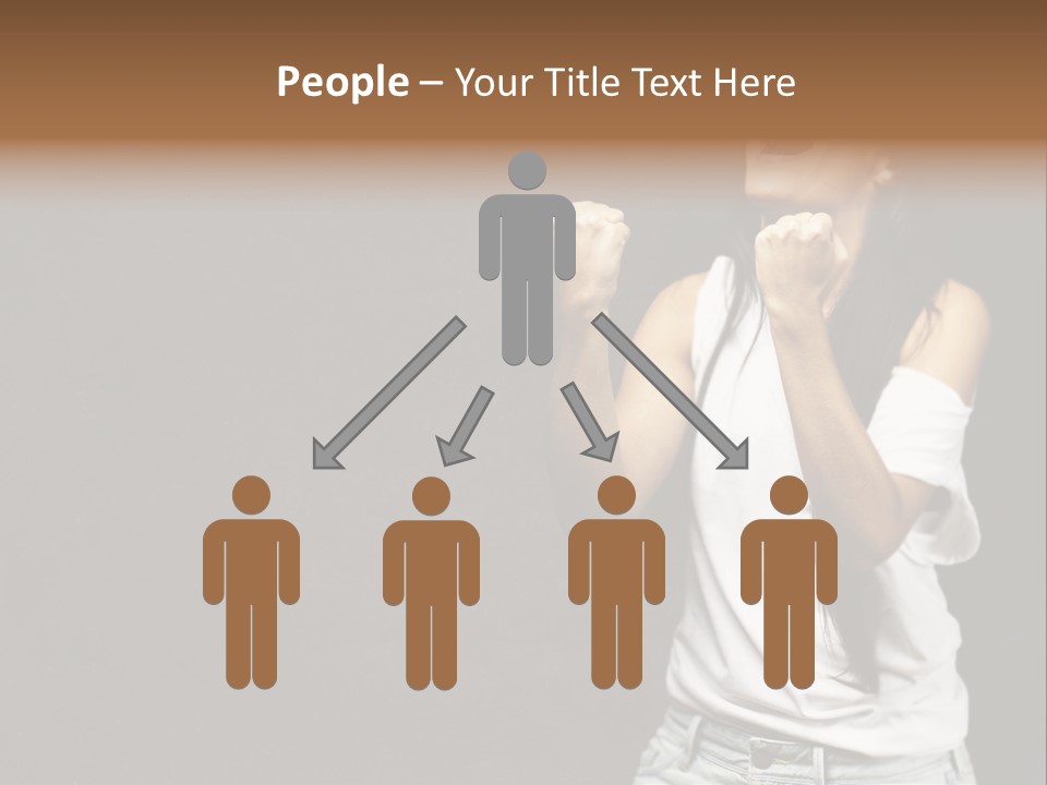 Celebrating Girl Background PowerPoint Template