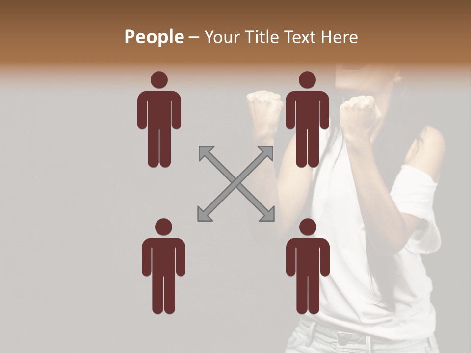 Celebrating Girl Background PowerPoint Template