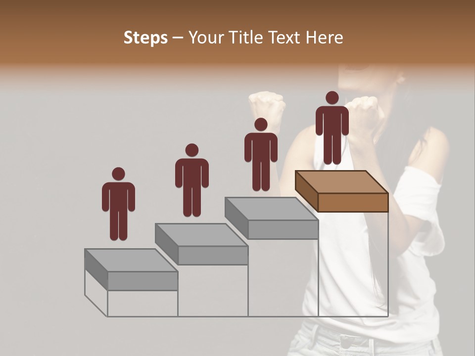 Celebrating Girl Background PowerPoint Template