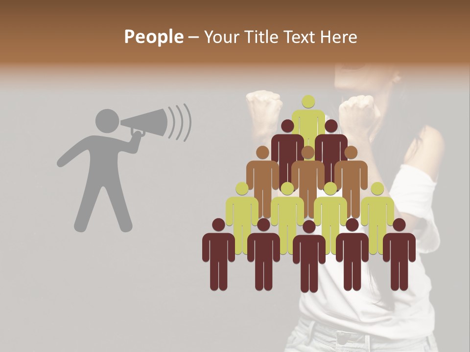 Celebrating Girl Background PowerPoint Template