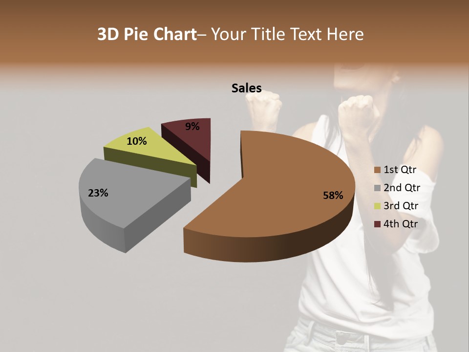 Celebrating Girl Background PowerPoint Template