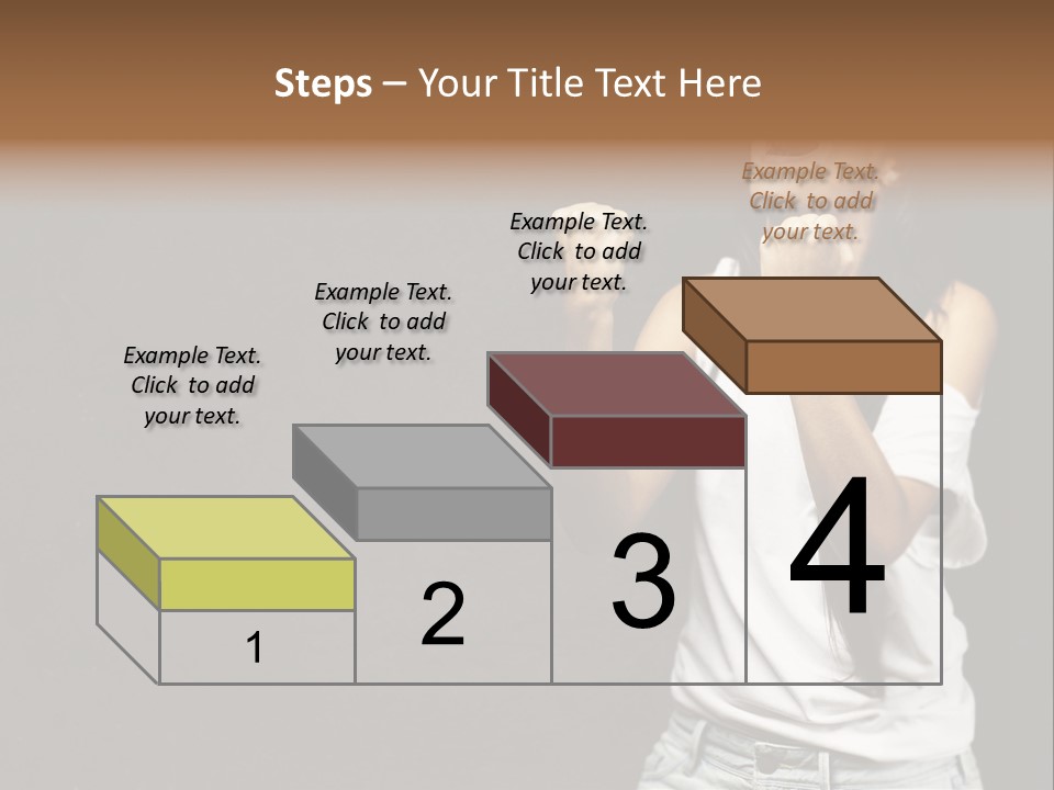 Celebrating Girl Background PowerPoint Template