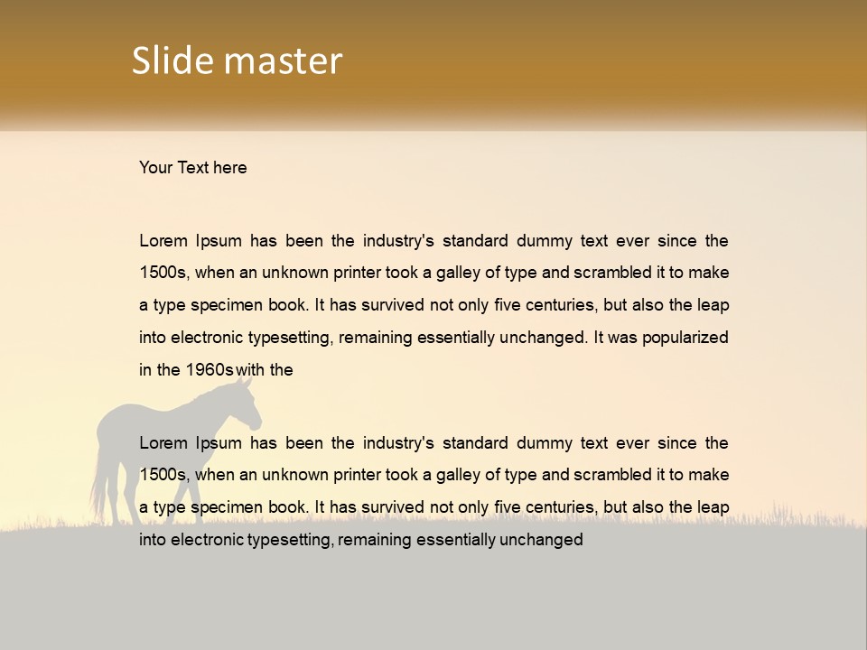 Western Orange Horizontal PowerPoint Template