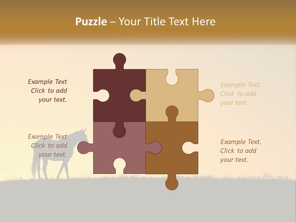 Western Orange Horizontal PowerPoint Template