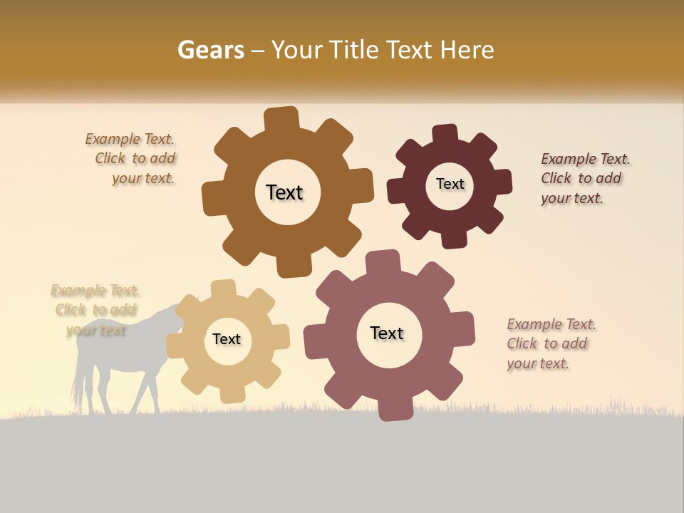 Western Orange Horizontal PowerPoint Template