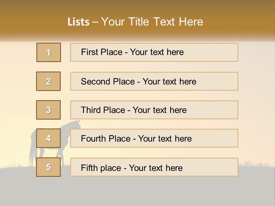 Western Orange Horizontal PowerPoint Template