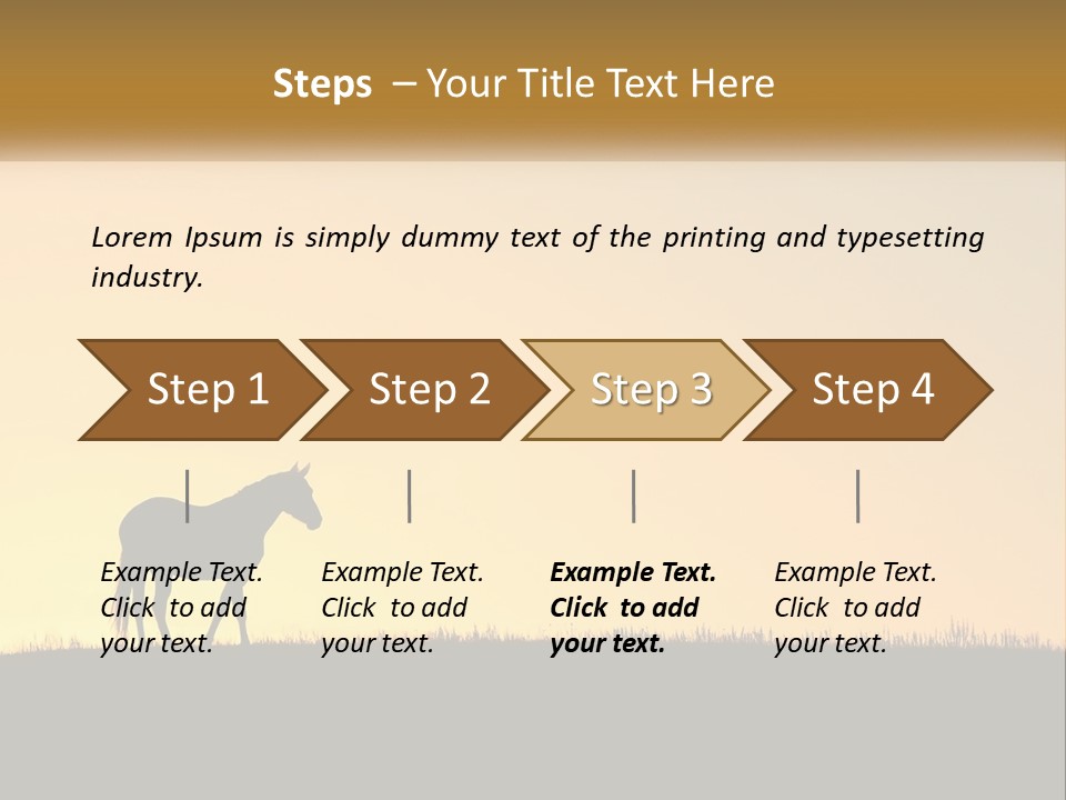 Western Orange Horizontal PowerPoint Template
