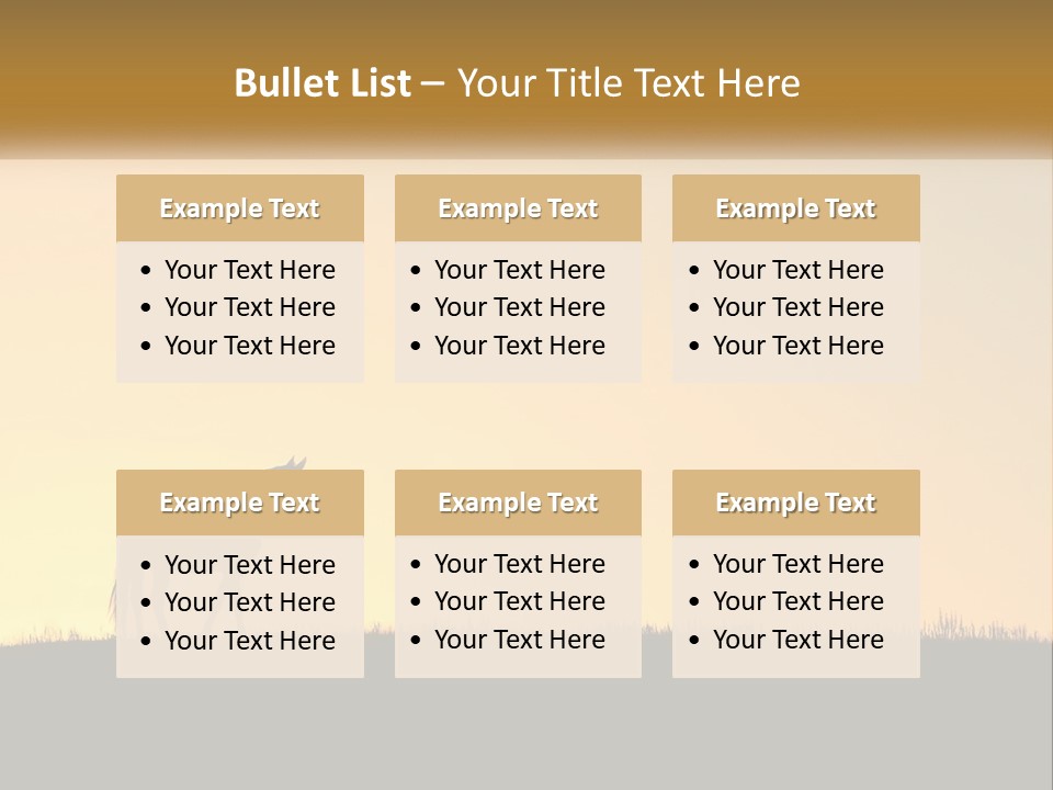 Western Orange Horizontal PowerPoint Template