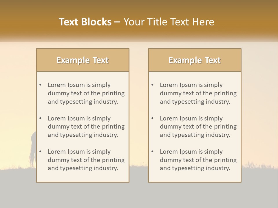 Western Orange Horizontal PowerPoint Template