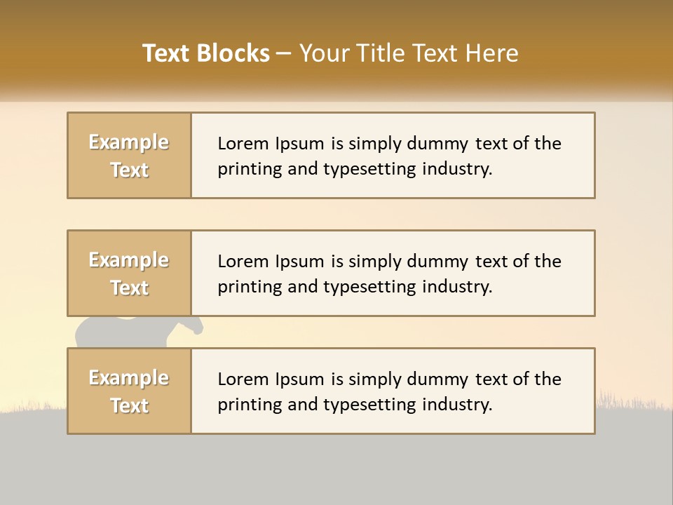 Western Orange Horizontal PowerPoint Template