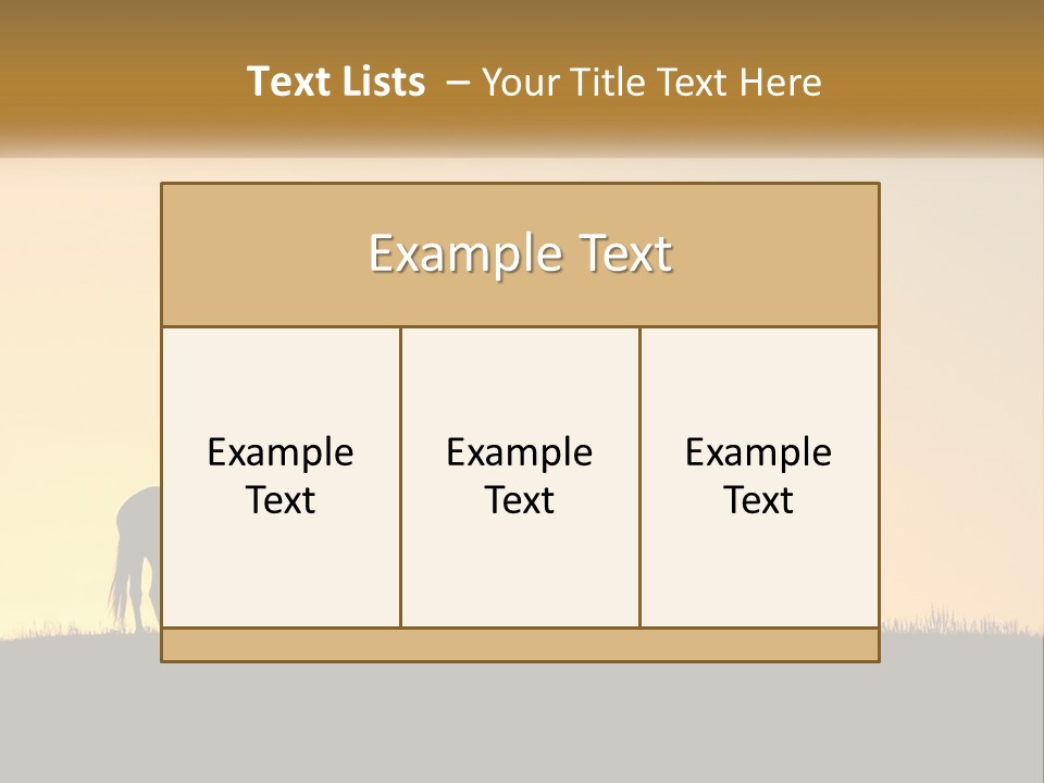 Western Orange Horizontal PowerPoint Template