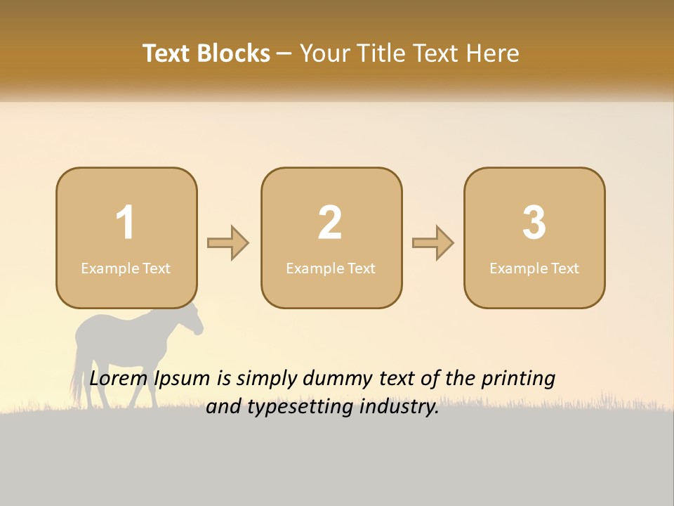 Western Orange Horizontal PowerPoint Template