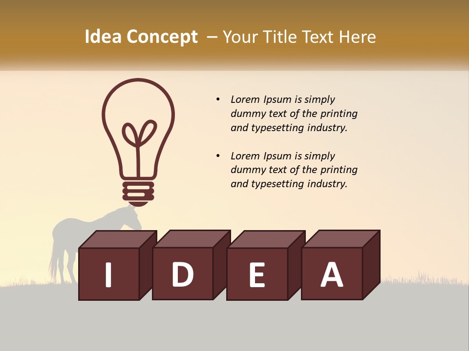 Western Orange Horizontal PowerPoint Template