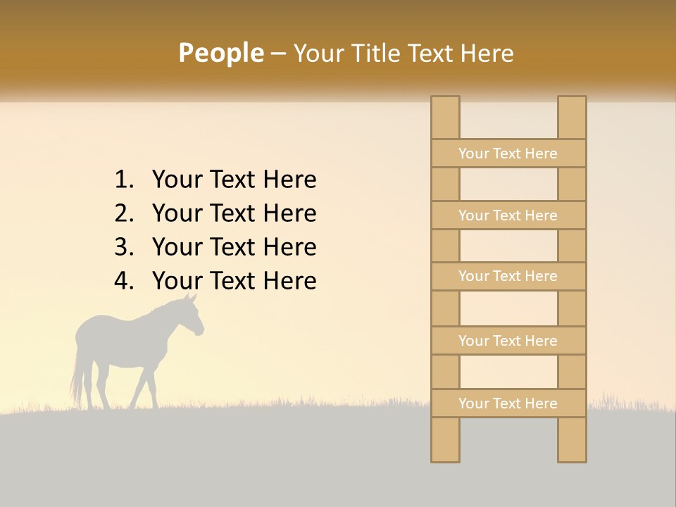 Western Orange Horizontal PowerPoint Template