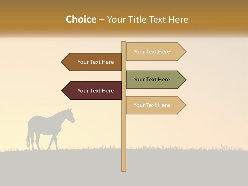 Western Orange Horizontal PowerPoint Template