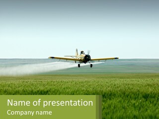Chemicals Action Crop Dusting PowerPoint Template