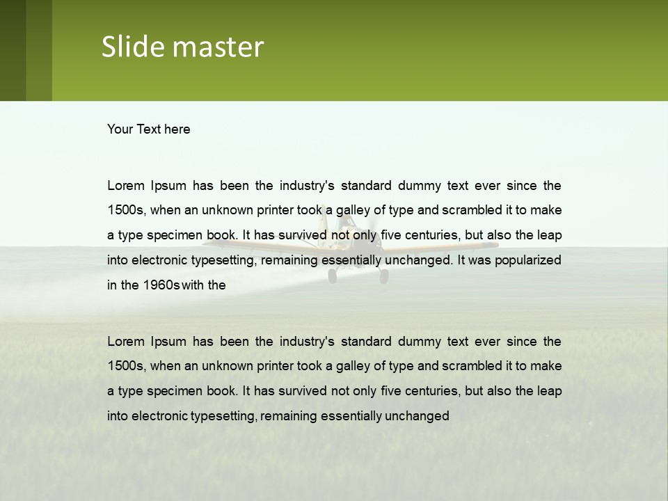Chemicals Action Crop Dusting PowerPoint Template