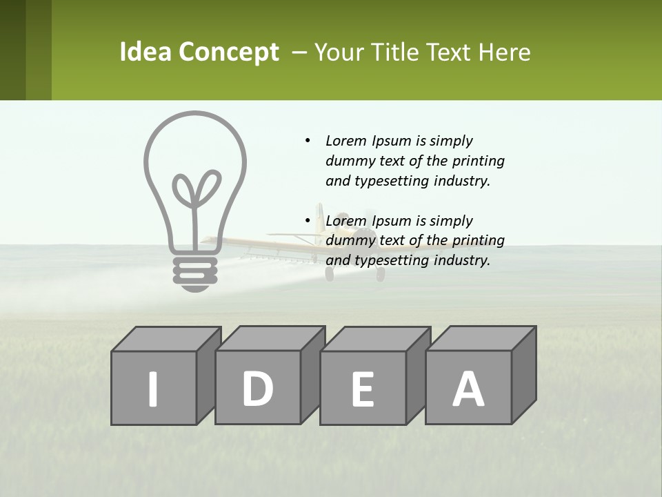 Chemicals Action Crop Dusting PowerPoint Template