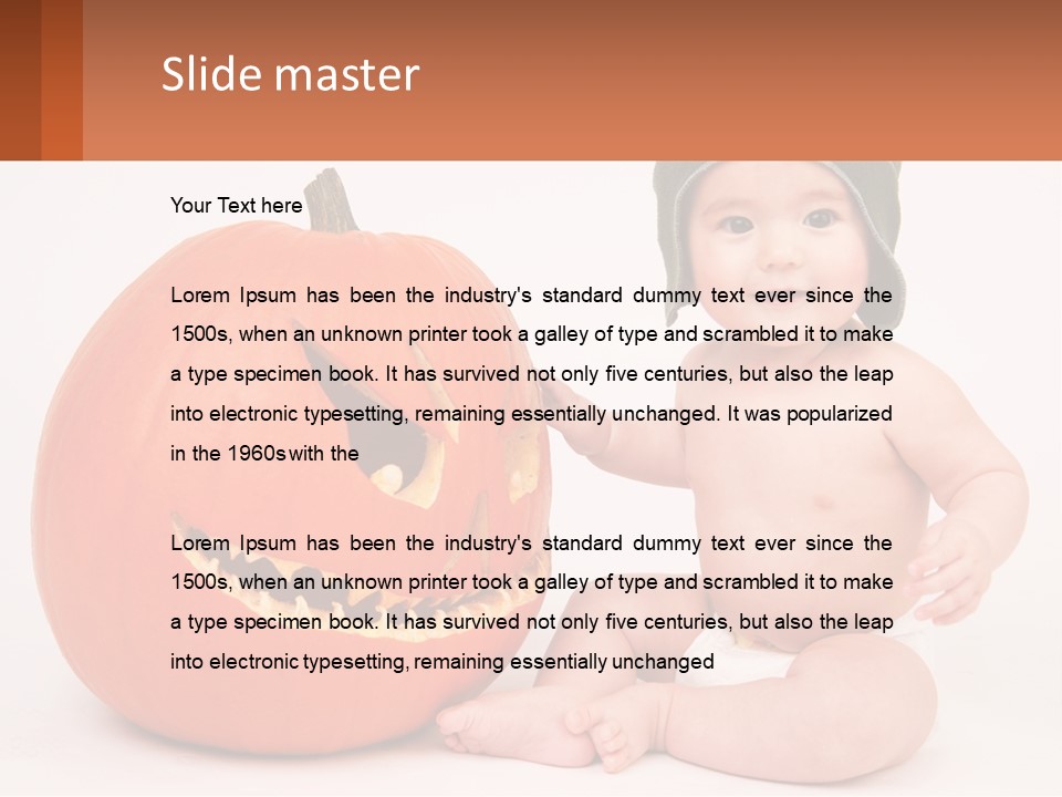 Carved Halloween Infant Fun PowerPoint Template