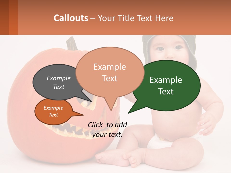 Carved Halloween Infant Fun PowerPoint Template