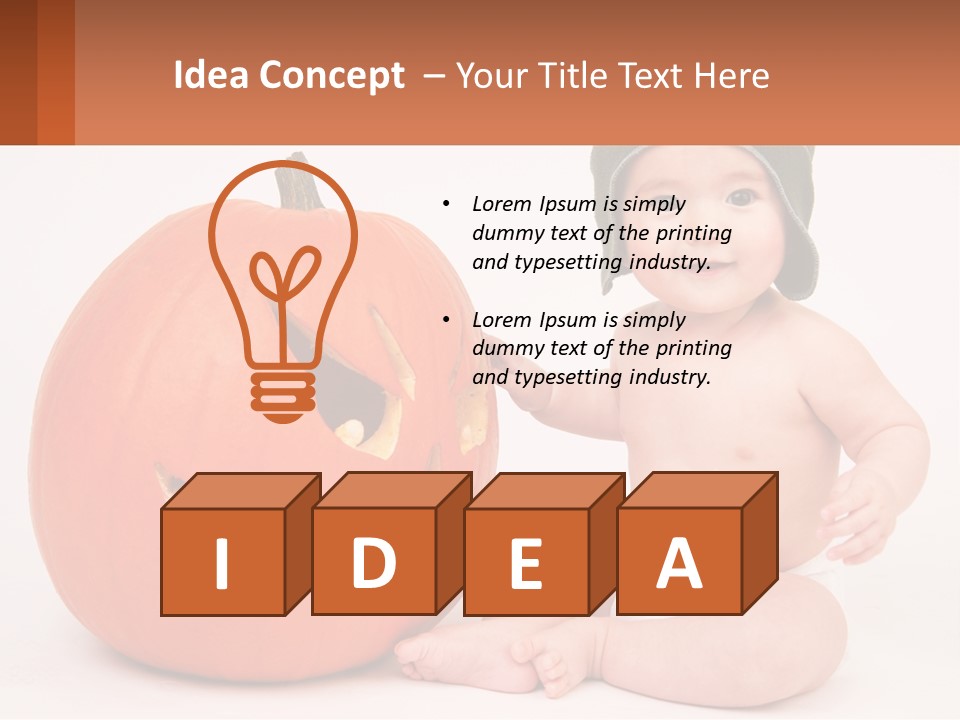 Carved Halloween Infant Fun PowerPoint Template