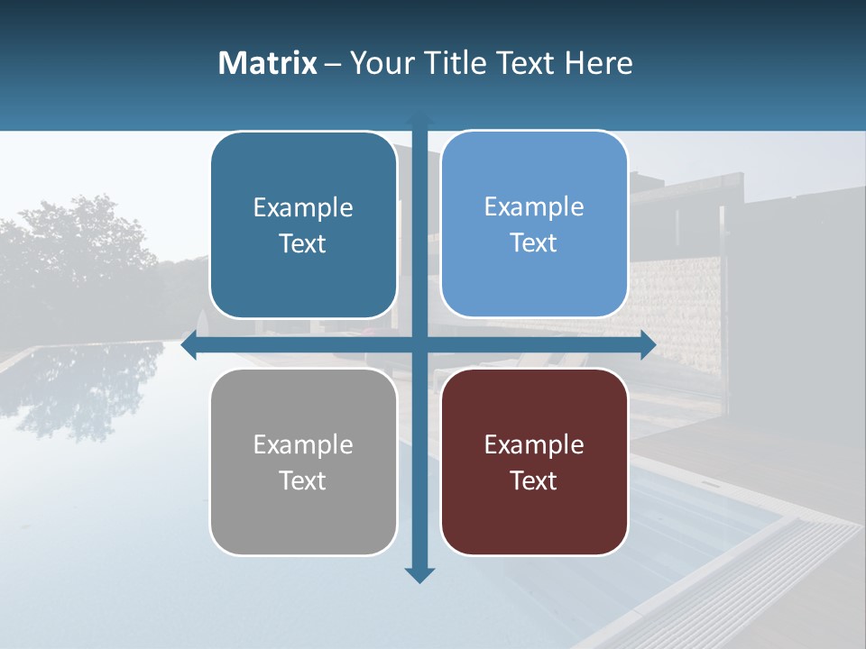 Perspective House Blue PowerPoint Template