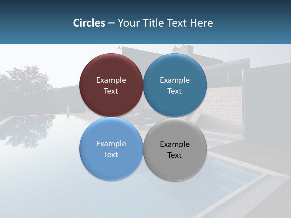 Perspective House Blue PowerPoint Template