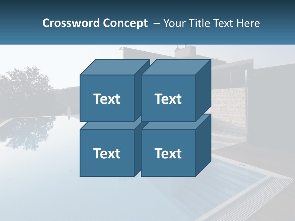 Perspective House Blue PowerPoint Template
