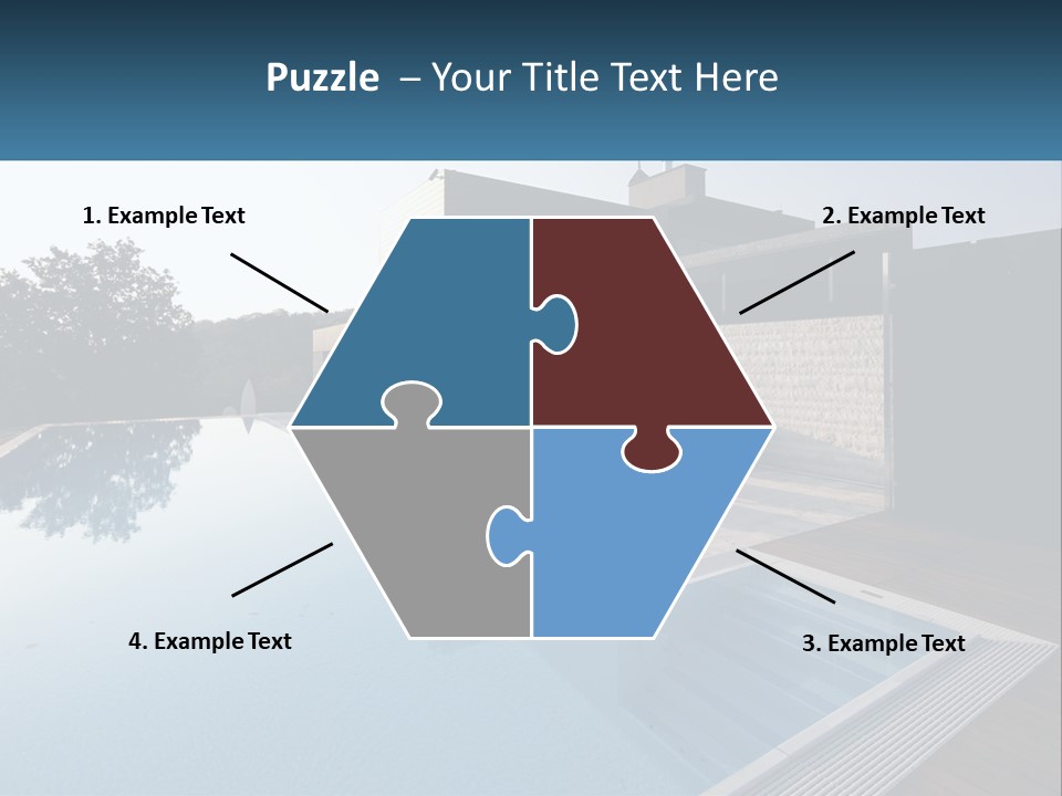 Perspective House Blue PowerPoint Template