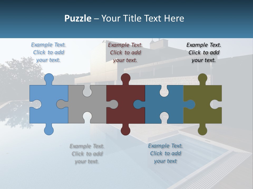 Perspective House Blue PowerPoint Template