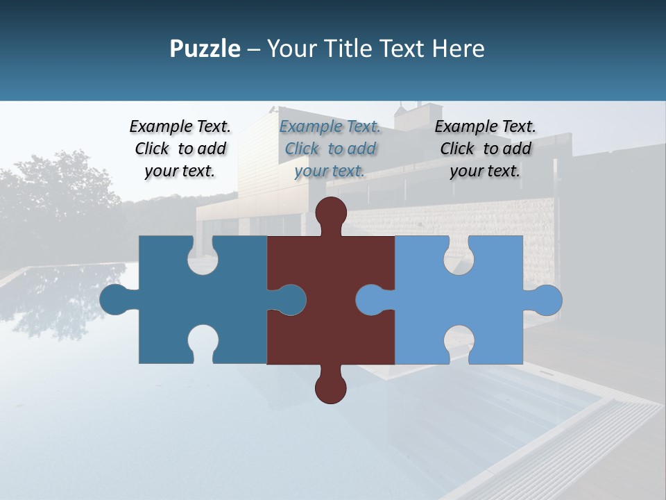 Perspective House Blue PowerPoint Template