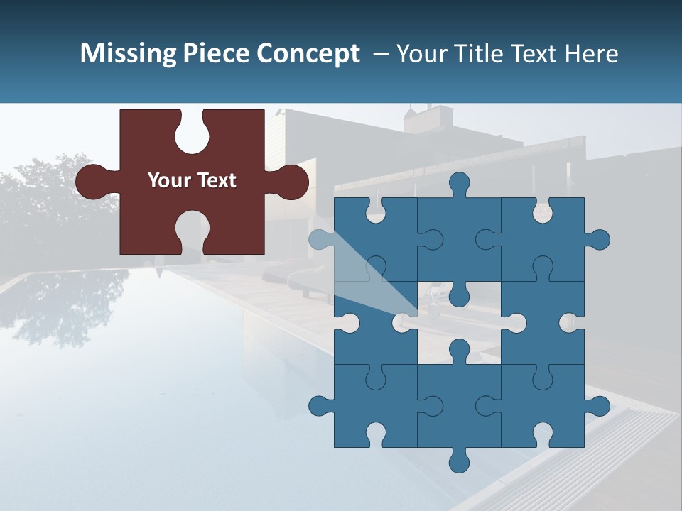 Perspective House Blue PowerPoint Template