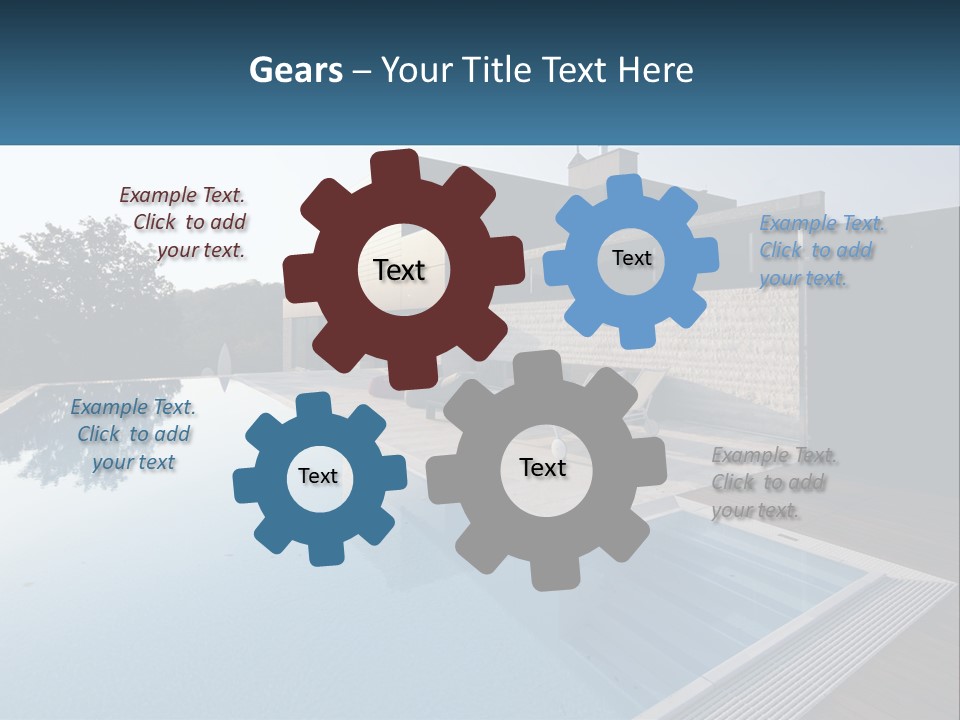 Perspective House Blue PowerPoint Template