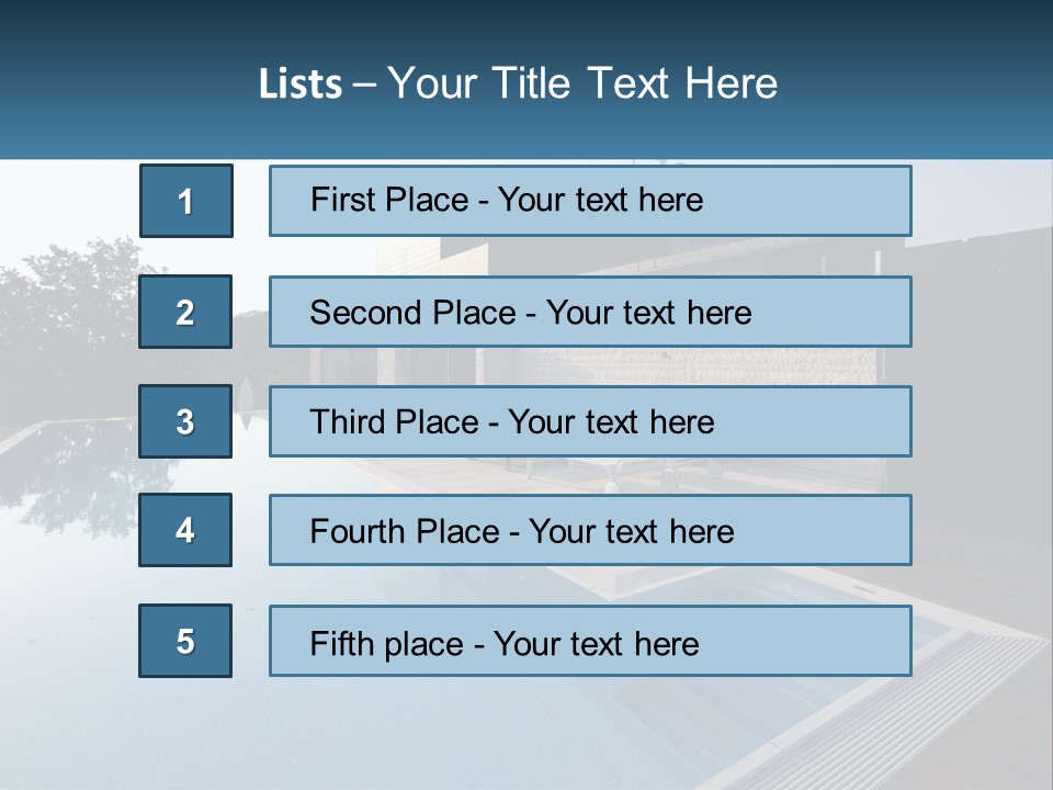 Perspective House Blue PowerPoint Template