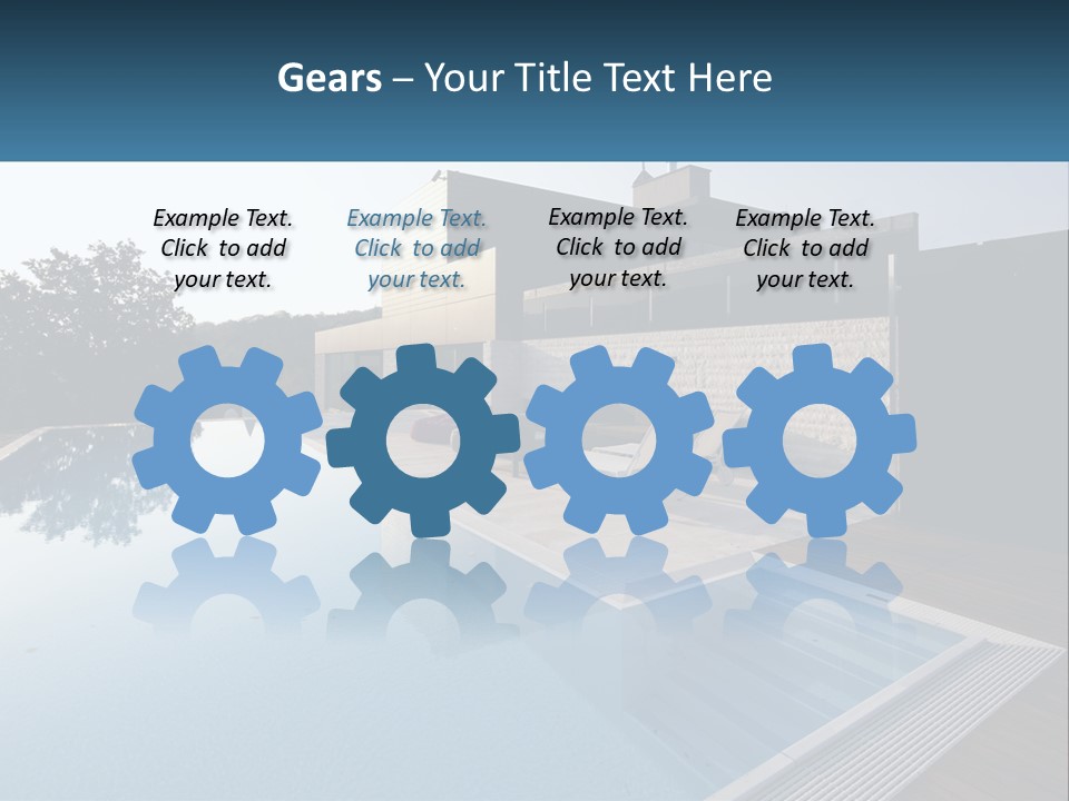 Perspective House Blue PowerPoint Template