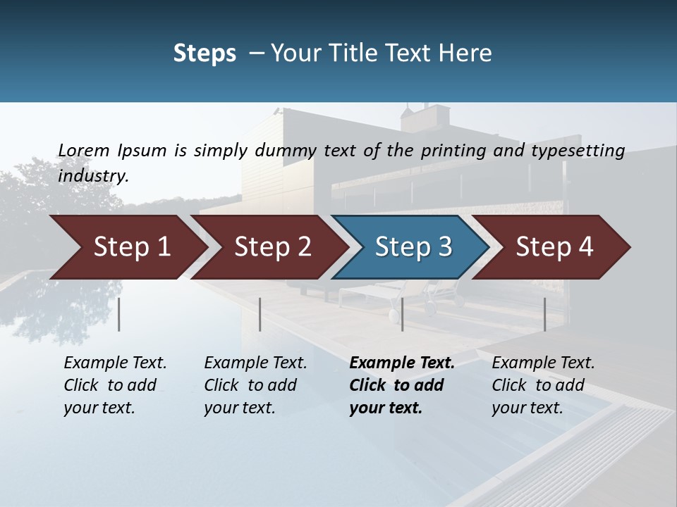 Perspective House Blue PowerPoint Template