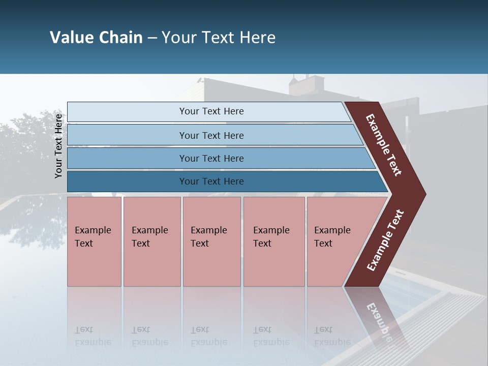 Perspective House Blue PowerPoint Template