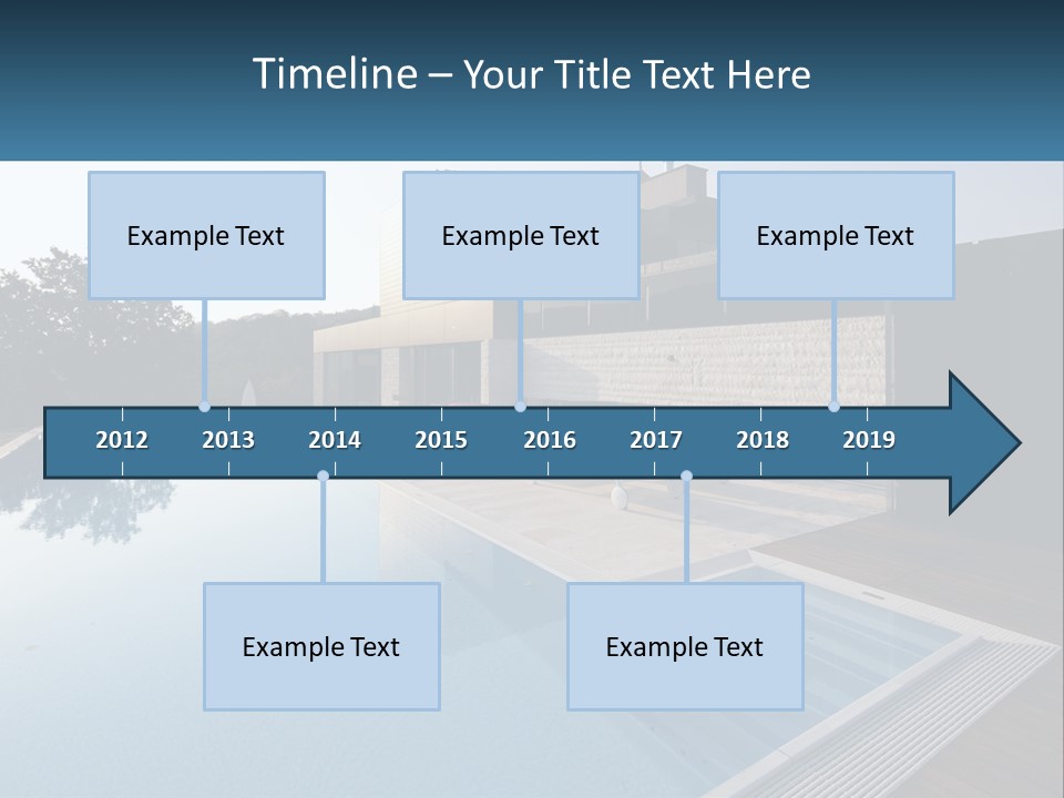 Perspective House Blue PowerPoint Template