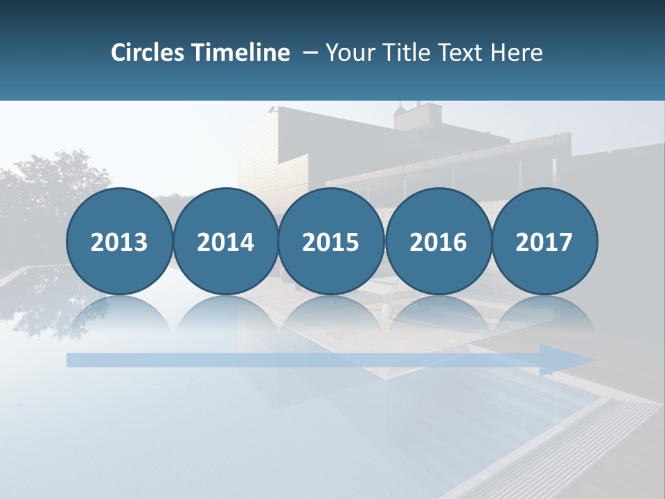 Perspective House Blue PowerPoint Template