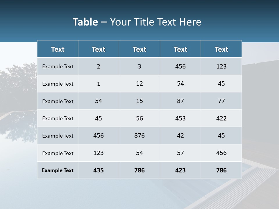 Perspective House Blue PowerPoint Template