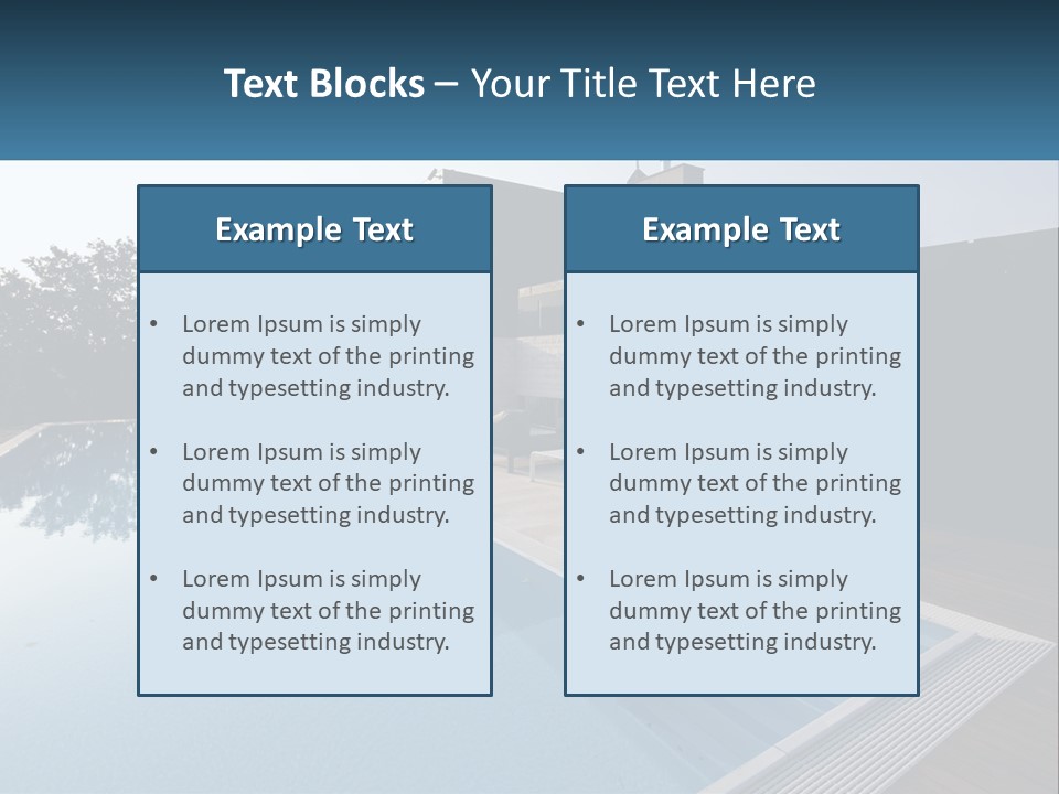 Perspective House Blue PowerPoint Template