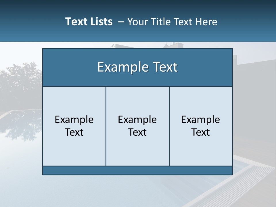Perspective House Blue PowerPoint Template