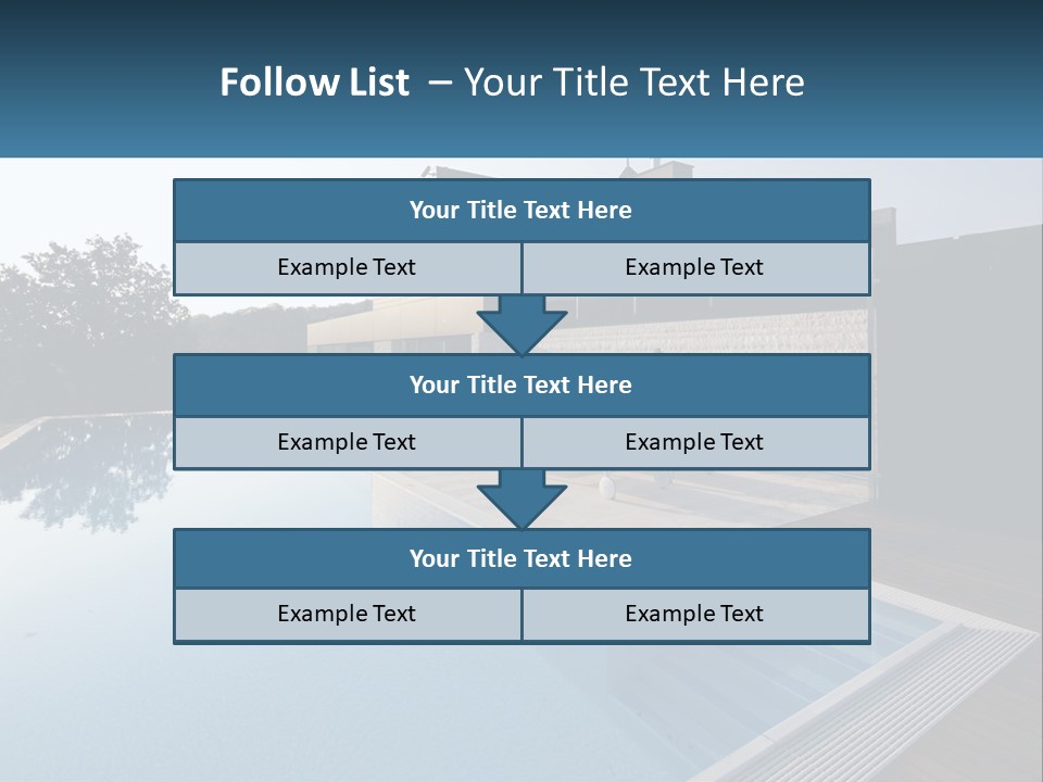 Perspective House Blue PowerPoint Template