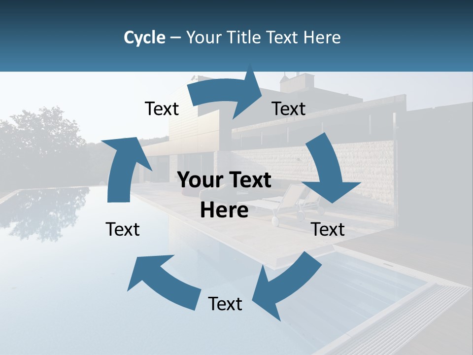 Perspective House Blue PowerPoint Template