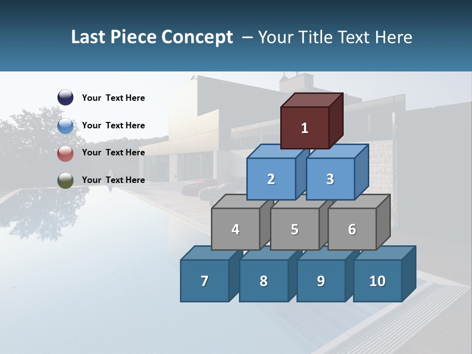 Perspective House Blue PowerPoint Template