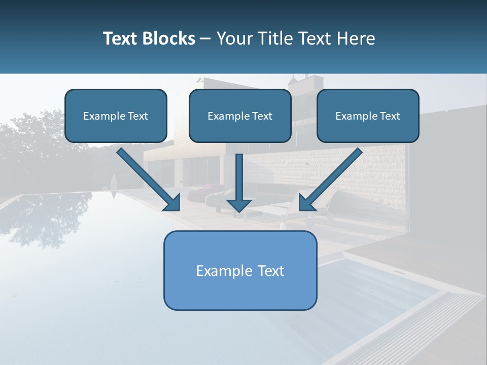 Perspective House Blue PowerPoint Template