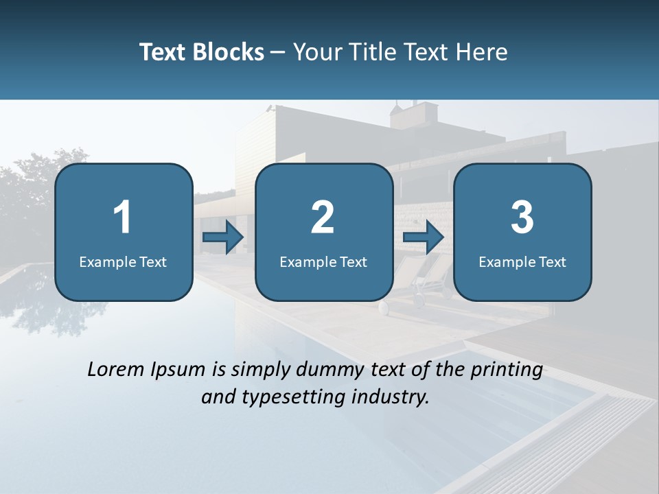 Perspective House Blue PowerPoint Template